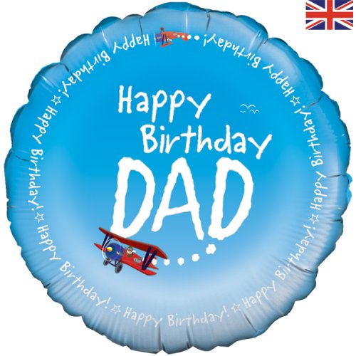 Happy Birthday Dad Blue Balloon