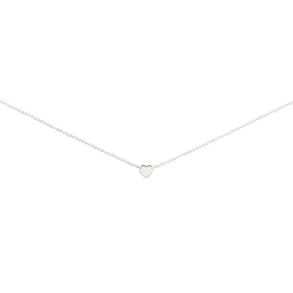 Sterling silver mini heart choker necklace