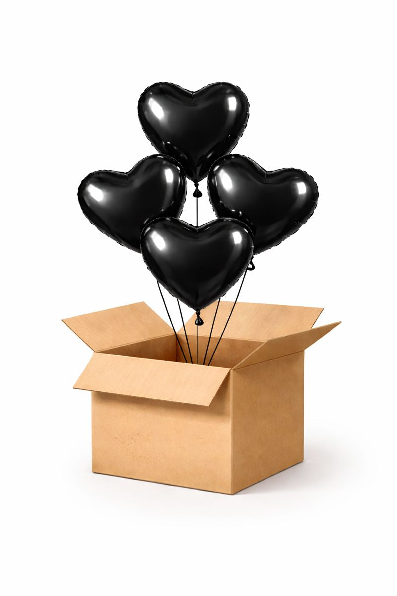 Black Heart Balloon Bouquet