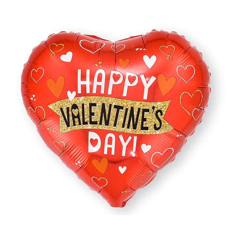 'Happy Valentines day' Red Heart Balloon