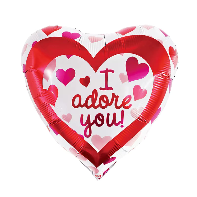 'I adore you' Heart Balloon