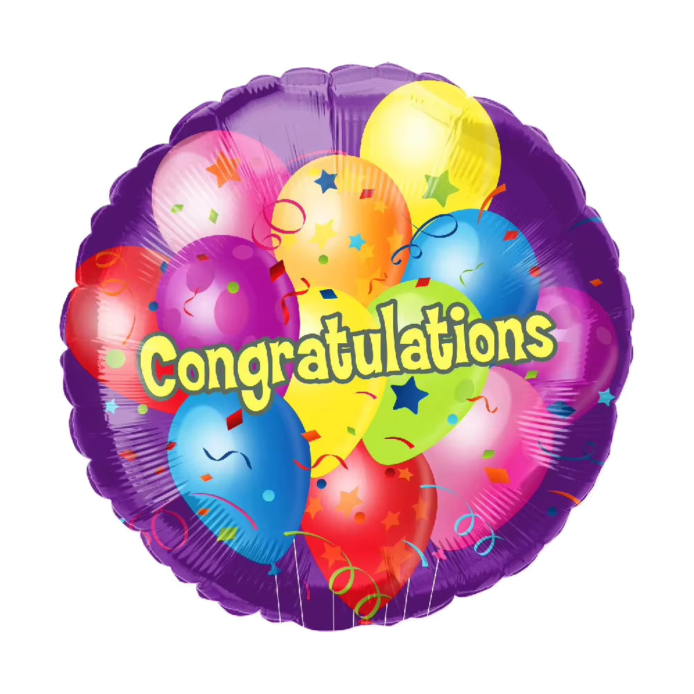 'Congratulations' Colourful Balloon