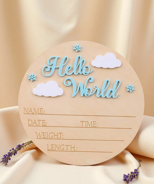 New Born Milestone Plaque