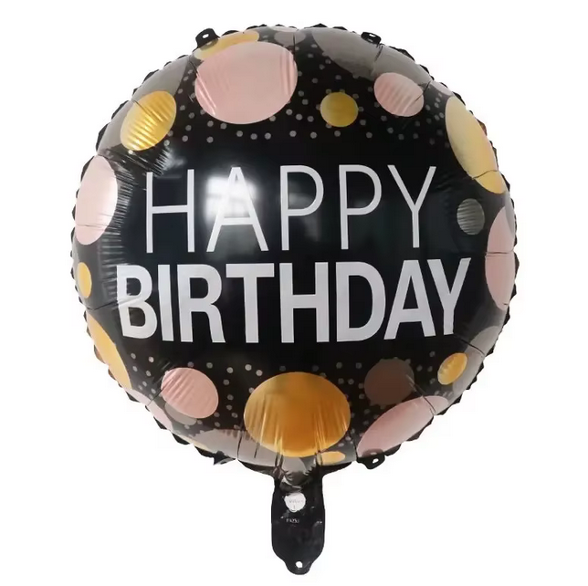 Happy Birthday Black Balloon