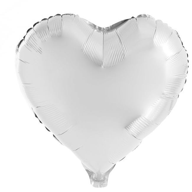 Heart Shape Pearl White Balloon