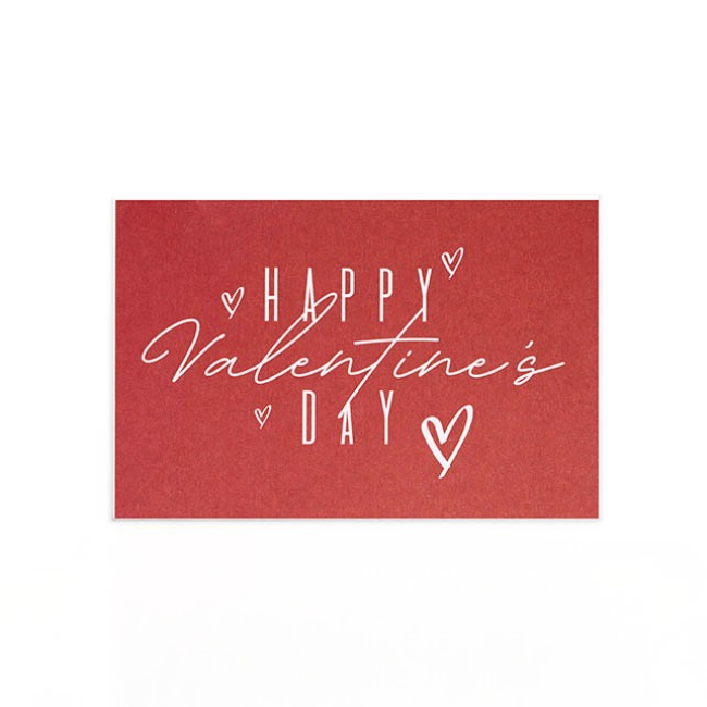 Happy Valentines Day Red card