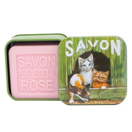 Rose Soap (100g) & 3 Cats Tin