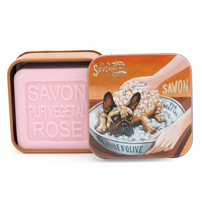 Rose Soap (100g) & Bulldog Tin